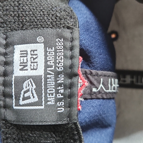 New Era, Sz Med/ Large, Patriots Hat w Red & White Stripes - Picture 5 of 8